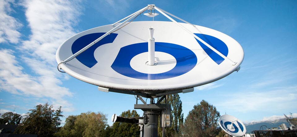 Спутниковая антенна в штаб-квартире EBU в Женеве