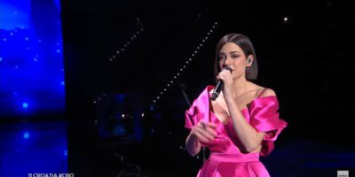 Хорватия Выступление Mia Dimšić в 1 полуфинале Евровидения 2022 с песней Guilty Pleasure