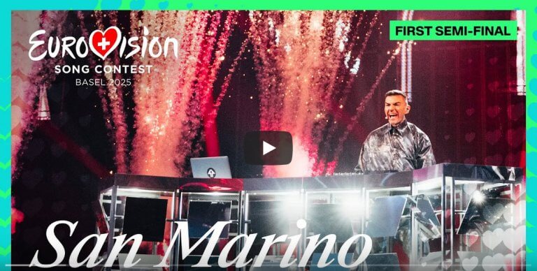 Сан-Марино 🇸🇲: Gabry Ponte с песней «Tutta l'Italia» в первом полуфинале на Евровидении 2025