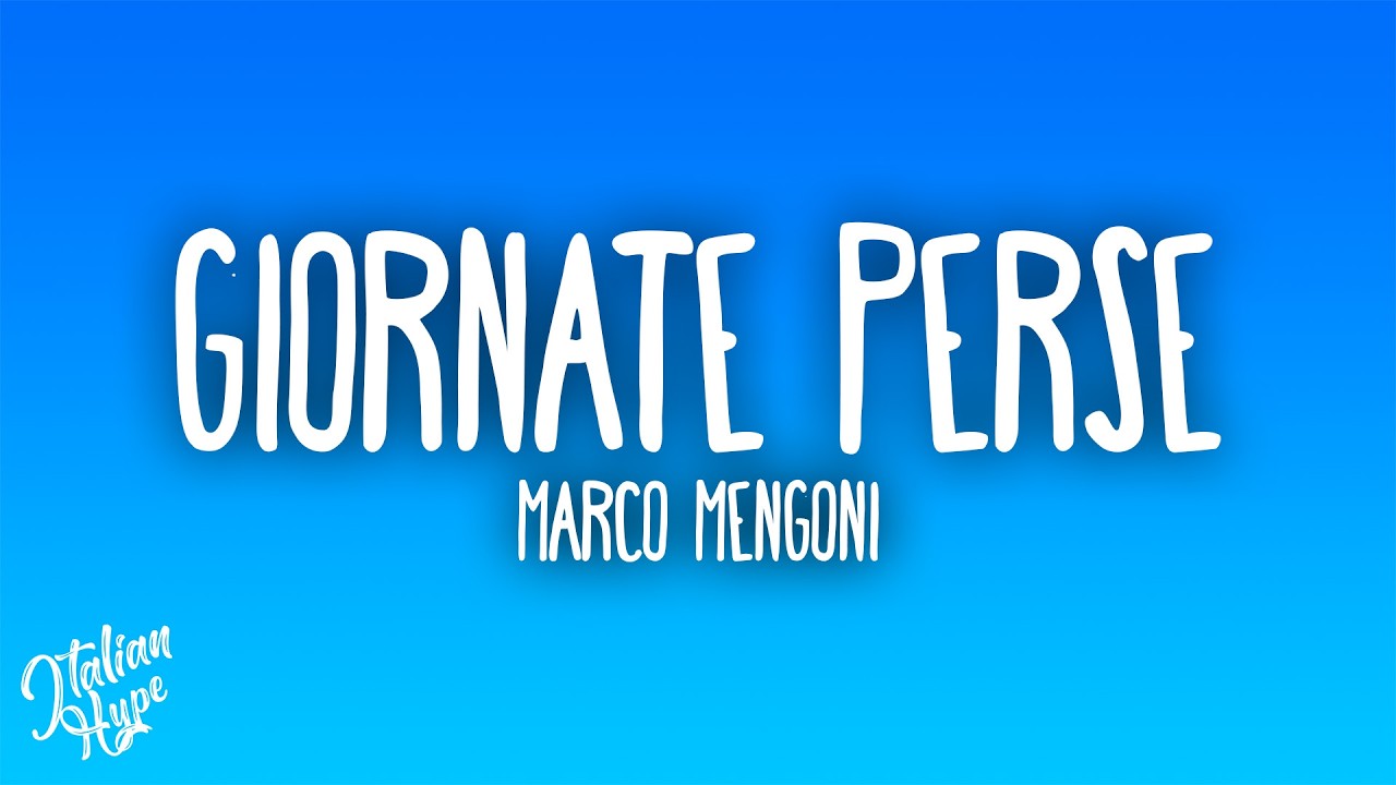 Marco Mengoni - Giornate perse (аудио)